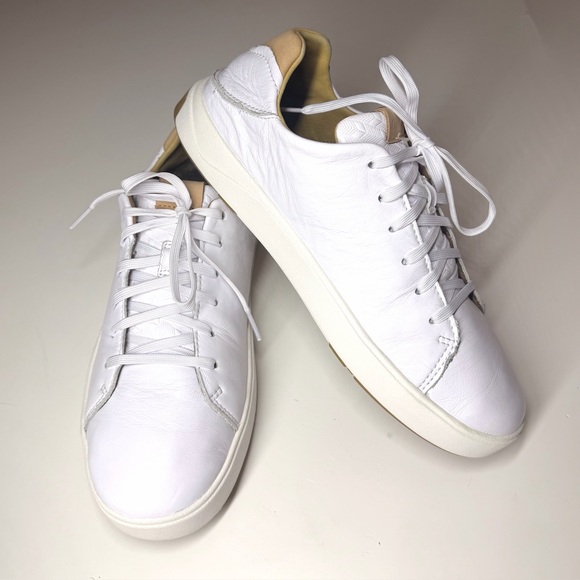 OLUKAI Men’s Lae‘ahi Li ‘Ili Convertible Leather Sneakers White Size- 9 - Picture 7 of 9